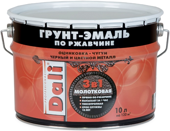 Грунт-эмаль 3в1 Dali молотковая