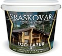 Пропитка для дерева Kraskovar Eco Lazur, белый 0,9л