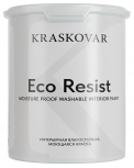 Краска интерьерная Kraskovar ECO RESIST влагостойкая, моющаяся белая 2л