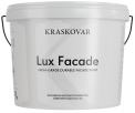Краска фасадная Kraskovar LUX FASADE высокоукрывистая, сверхпрочная белая 9л