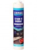 8306708 Герметик силиконовый KRASS для кухни и ванны Бесцветный 300мл